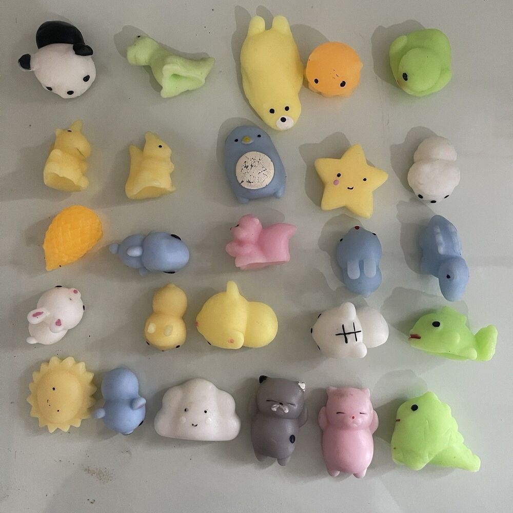 26 Mochi Squishy Toys Set, Kawaii Stress Reliever Squishies Toys for Kids